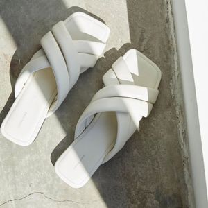 Anine Bing Eve puffy sandals white size 11